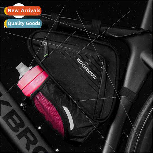 Triangle water bottle bag waterproof nylon saddle bag front