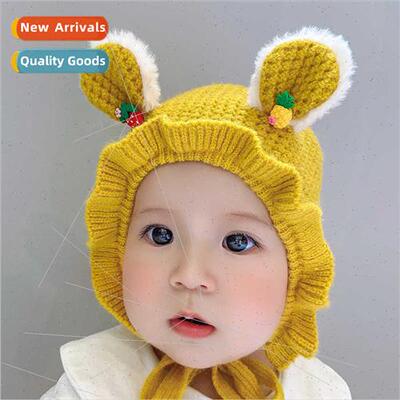Bena bear baby hat fall winter  cute baby wool cap fru ears