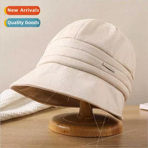 Fashion suede basin cap female spring fall Korean casual buc