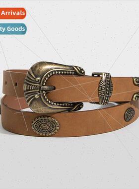 Belt buckle court retro accessories fashion rub color exquis