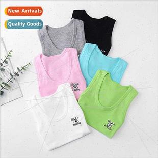 New children cotton work undershirt boys girls candy color p