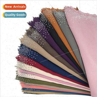 New single-color pearl chiffon cut lace hot drilling women f