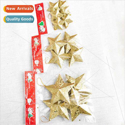 Christmas Tree Decoration Small Gold Star Christmas Tree Han