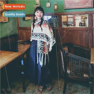 photo shawl wind retro vacat ethnic wear hch Bohemian female