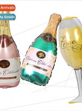 Champagne glass balloon birthday party decoration balloon wi