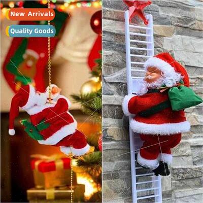 Funny Electric Santa Climbing Ladder Climbing Rope Climbing