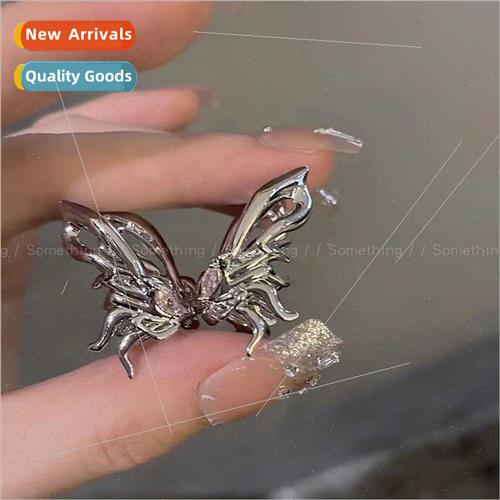 Double-sided butterfly wings zirconia whout ear holes ear cl