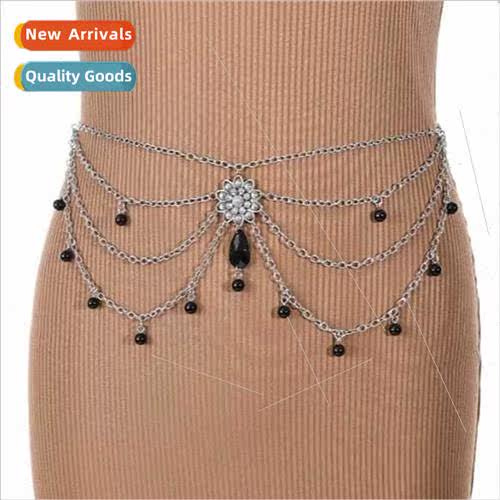 42201PC women waist chain waist chain flower drop pendant wa
