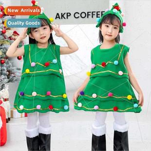 Christmas Non Girl Claus Chr Skirt Clothes Green Santa Woven