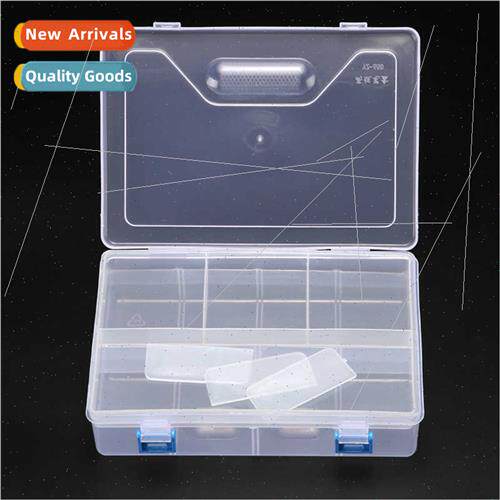 Large double-layer transparent drawing box stationery box pe