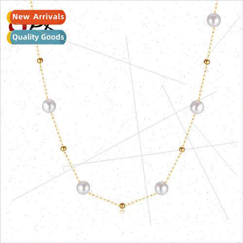 French vintage pearl texture collarbone chain fashion hundre