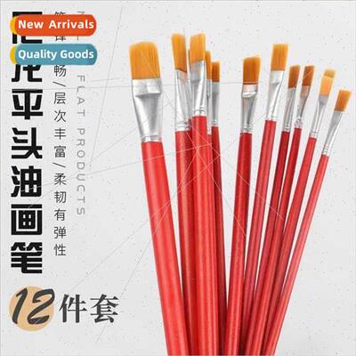 Nylon bristle oil painting brush acrylic gouache paint brush
