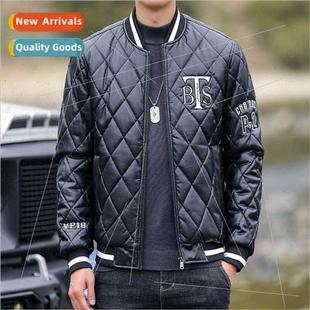 men jacke fall cotton leather baseball winter new 2023