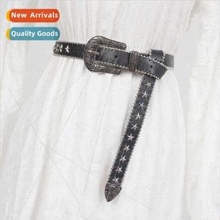 Europe ins rock punk carving rivets belt belt men women acce