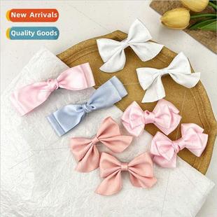 cute cli pink bangs side versatile clips hair bow girl Sweet