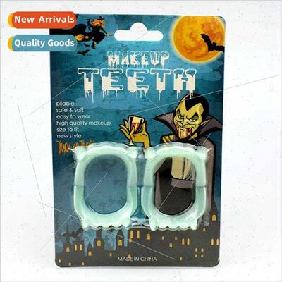 ght fluorescent false teeth horror zombie vampire whe false