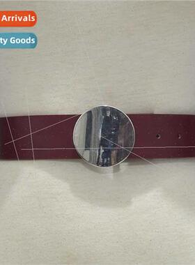 Hipster Hundred Belt Women Pin Buckle Sequin Buckle Faux Lea