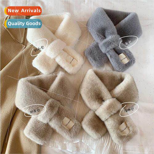 Winter thickened warm faux rabb hair fake collar scarf Korea