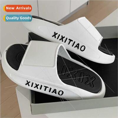 Women summer outside fashion soft thick bottom letter slippe