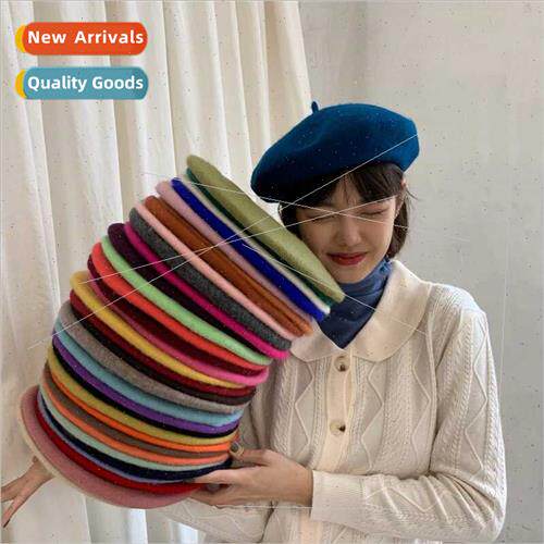ins versatile cute beret female Japanese autumn winter retro