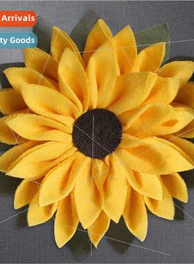 2024 Home Fabric Door Decoration Sunflower Thanksgiving Sunf