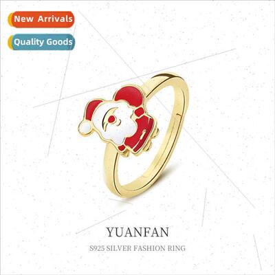 925 silver creative Christmas jewelry drip finger ring Europ