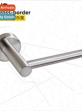 Stainless steel paper towel holder black nail-free rolling p