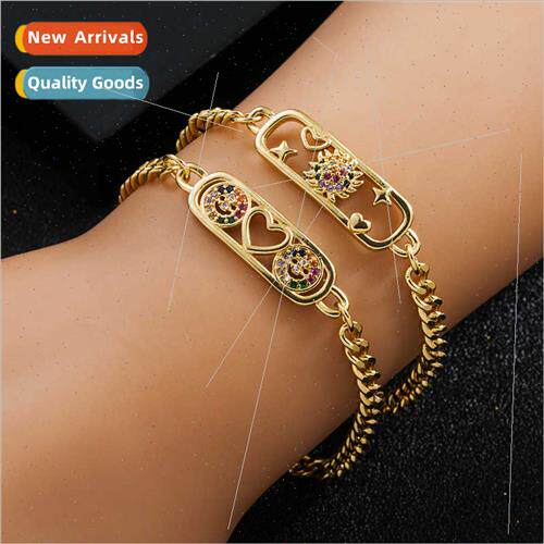 Europe fashion new copper plated real gold micro-set zirconi