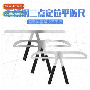 Three-point posioning balance ruler eyebrow card stainless s