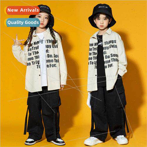 Set dance children tide clothing su boys and girls hip-hop t