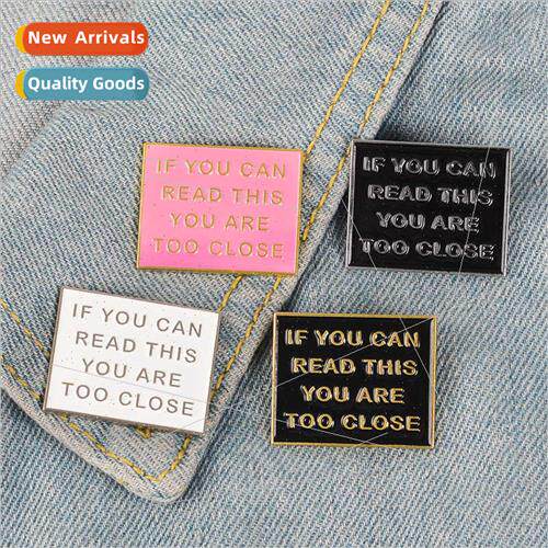 New Product Oil Drip Brooch Warning gn Do Not Approach Brooc