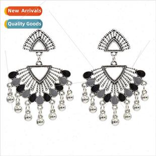 Europe personalized water drop earrings Indian ethnic retro