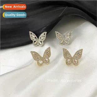 full flash diamonds butterfly earri blingbling pattern super