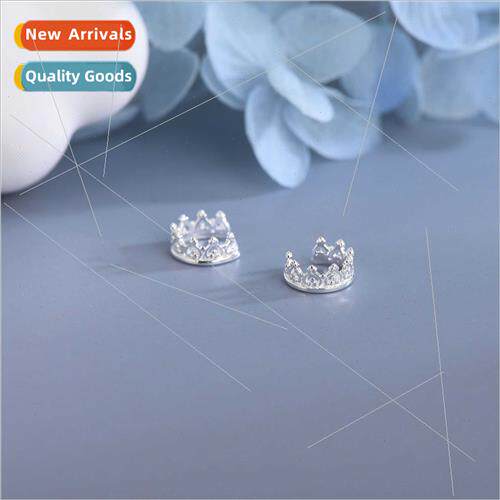 S925 silver hollow crown ear clip Korea ear bone sweet girl