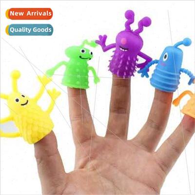 TPR plastic cute expression dolls finger puppets finger cove