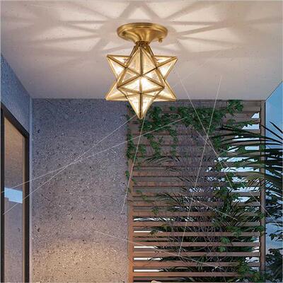 All copper  light luxury balcony ceiling lamp aisle foyer en