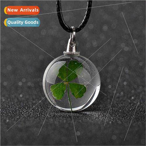 fashion natural Mori four-leaf clover dandelion glass dried