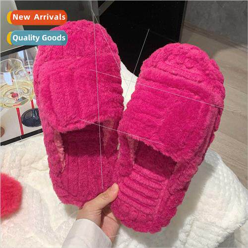 Fashion simple one word  cotton slippers women autumn winter