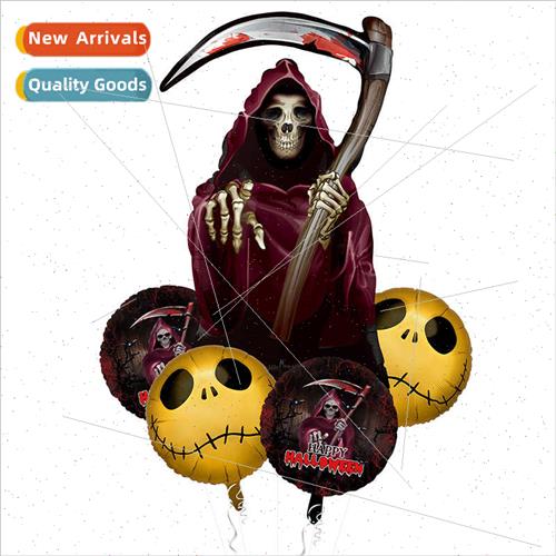 Halloween Reaper ckle Undead Skeleton Aluminum Film Balloon