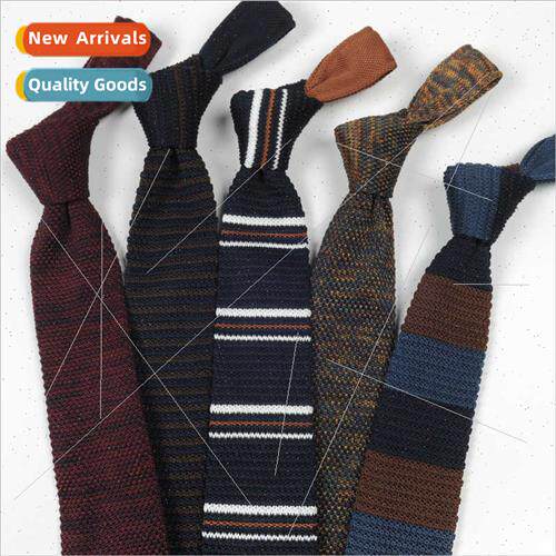 Korea England casual men flat head knted narrow tie 6cm mal