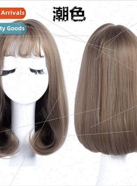 Wig female bob head in long wig Korea air bangs whin buckle