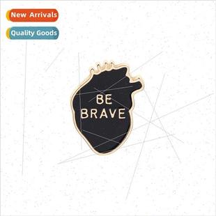 brave heart drop Brooch oil alloy Jewellery organ