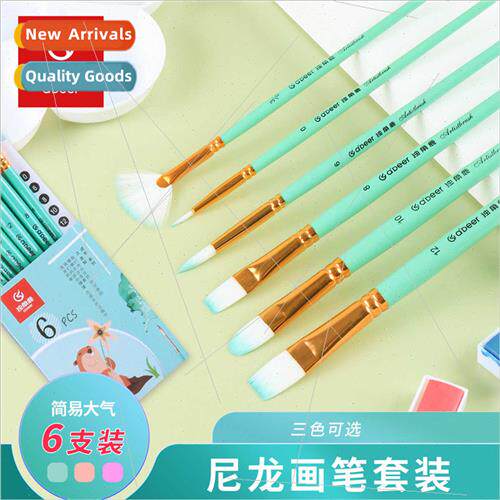 3 4 5 6pcs children paintbrush set pvc bag nylon hair unicor