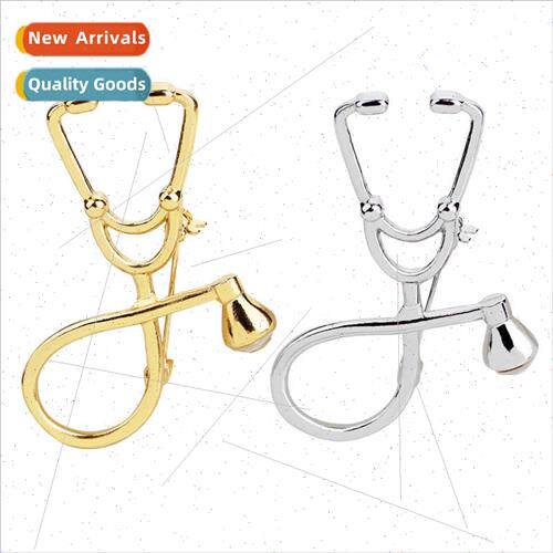 Europe new jewelry doctor stethoscope brooch fashion diamond