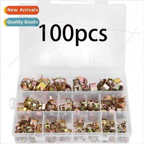 60 100pcs colorful zinc-plated elastic hoops 6-22mm combinat