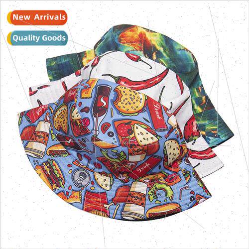 2021 new creative printing vegetable pattern fisherman hat f