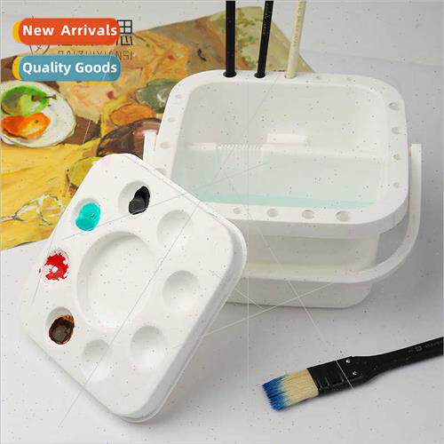 Portable Art Bucket Multifunctional Watercolor Palette Bucke
