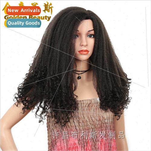 wigs african small curly braid wigs chemical fiber mechanism