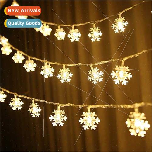 led snowflake battery box color lights string lights home ga
