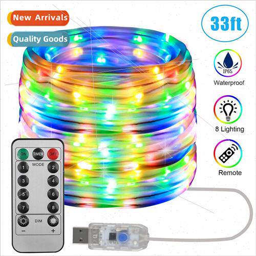 USB tube light string remote control 8 function waterpropvc
